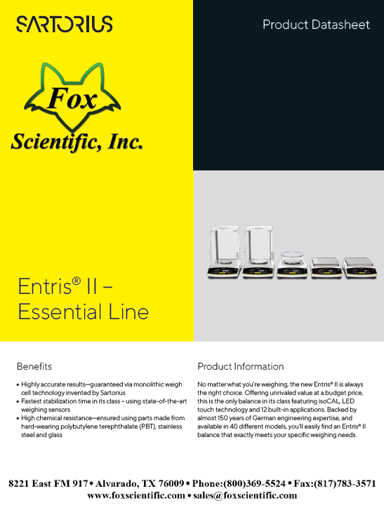 Sartorius Entris II Balances